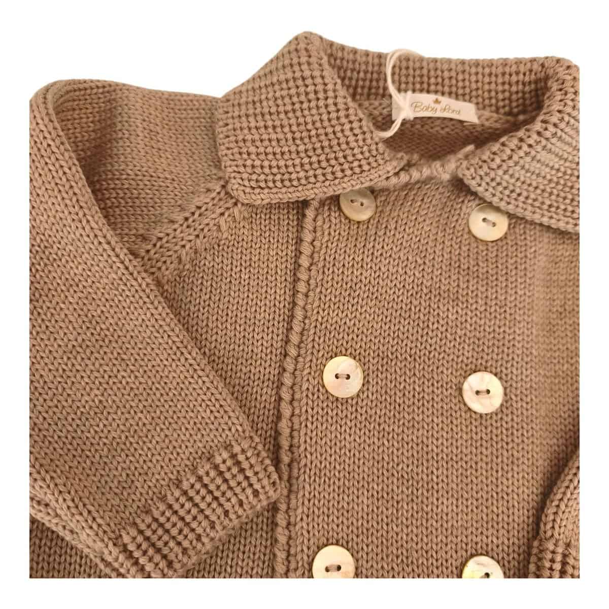 Giaccotto doppiopetto in pura lana con colletto - immagine 4