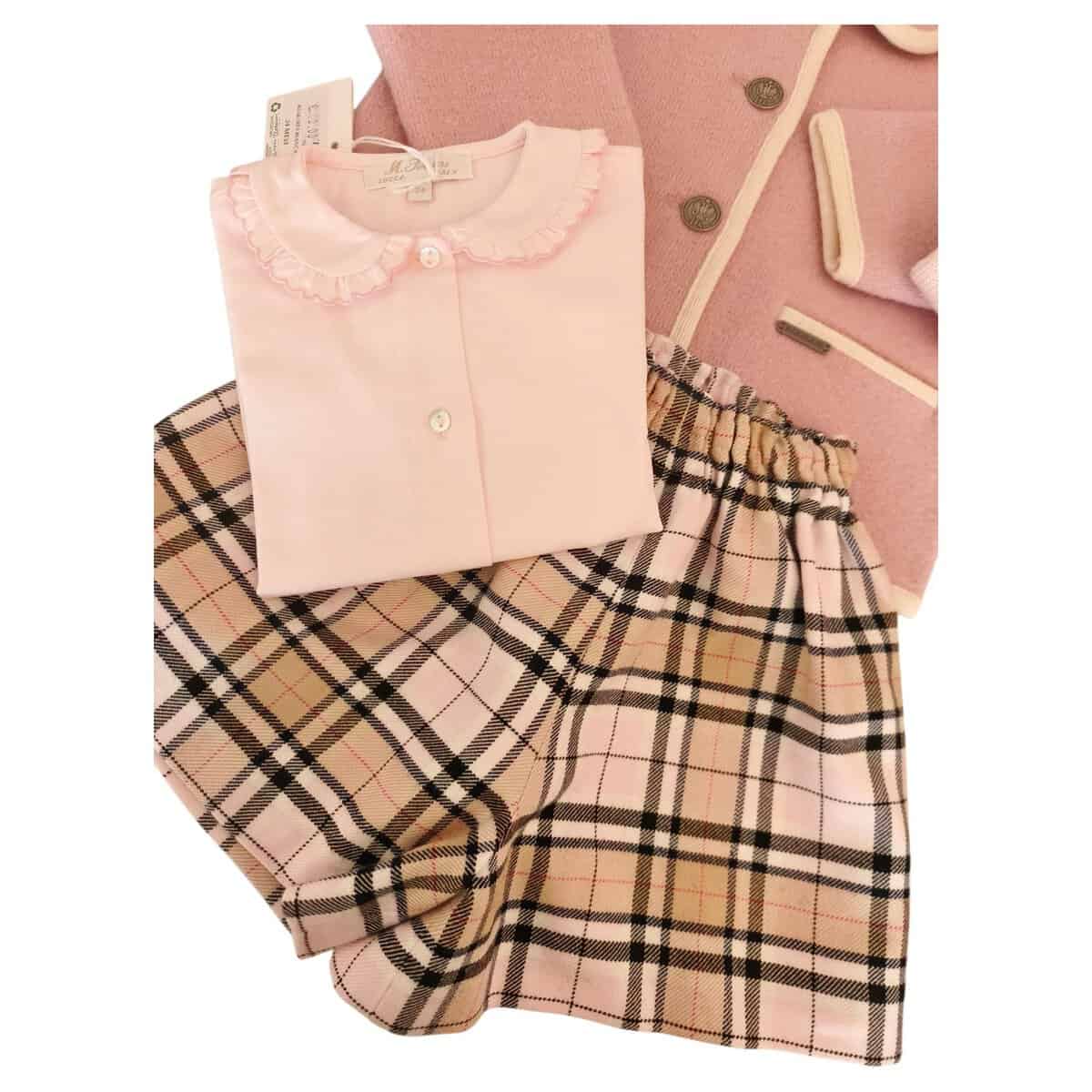 Camicia in viyella rosa - immagine 3