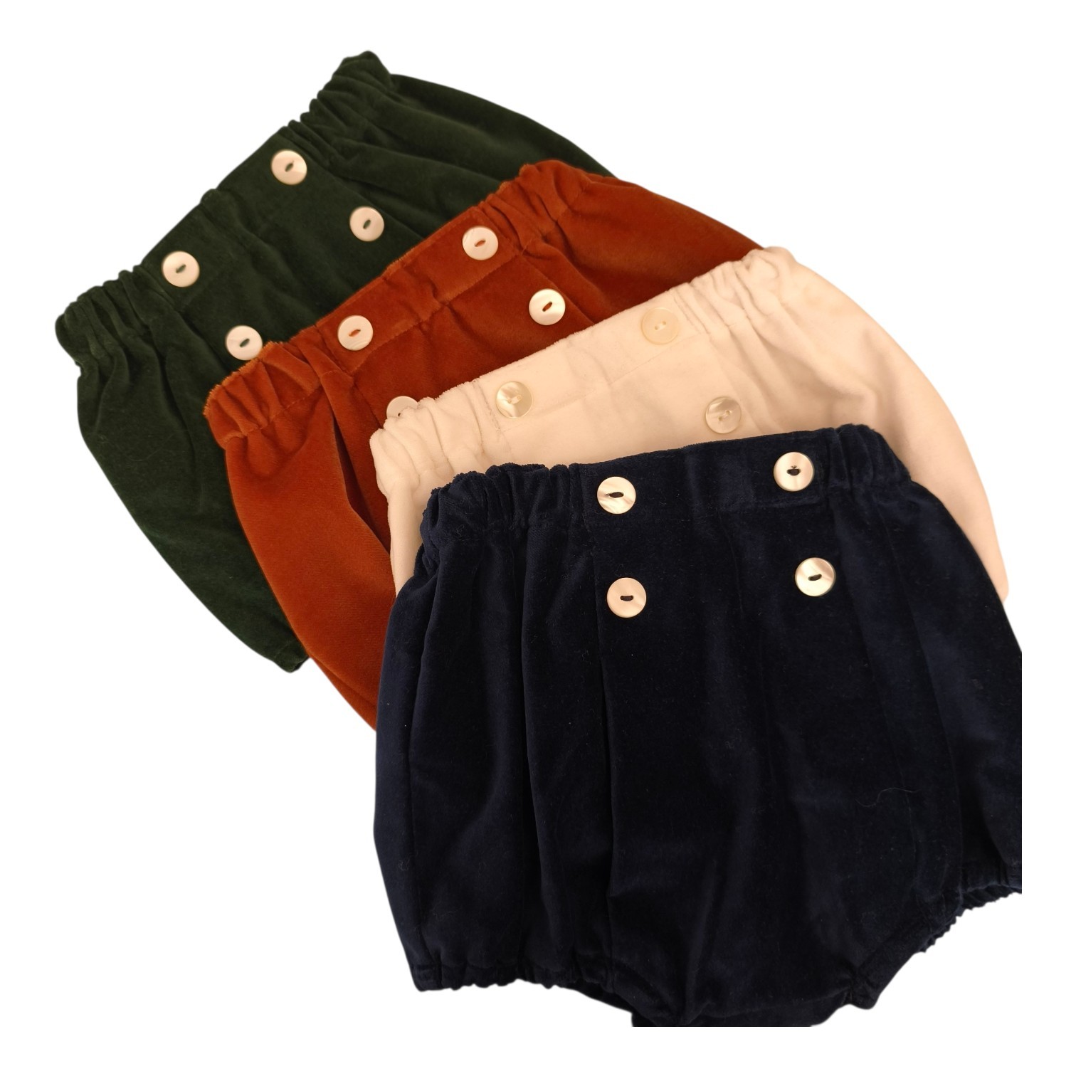 Culotte Bragotta in velluto con bottoni