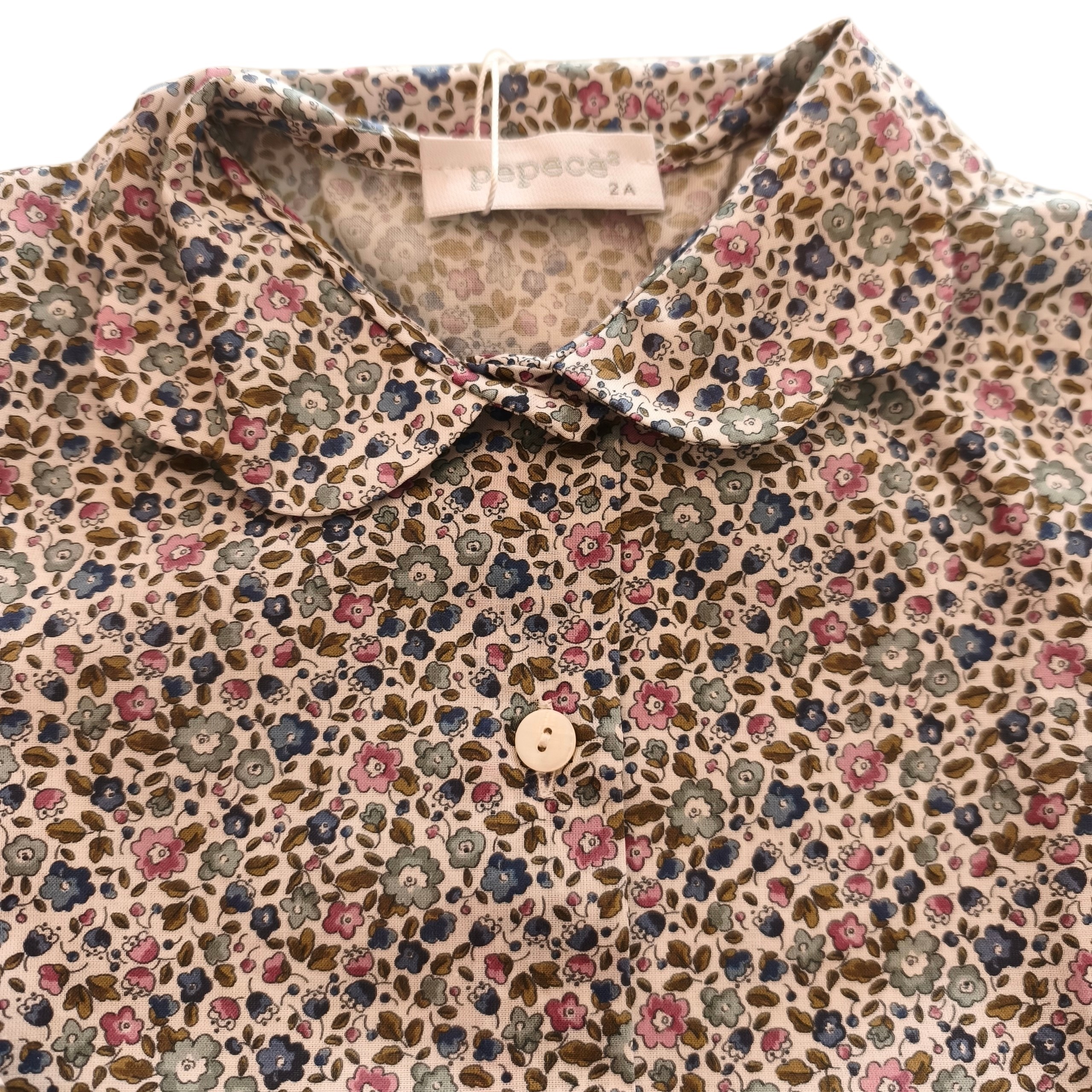 Camicia manica lunga a fiorellini-A