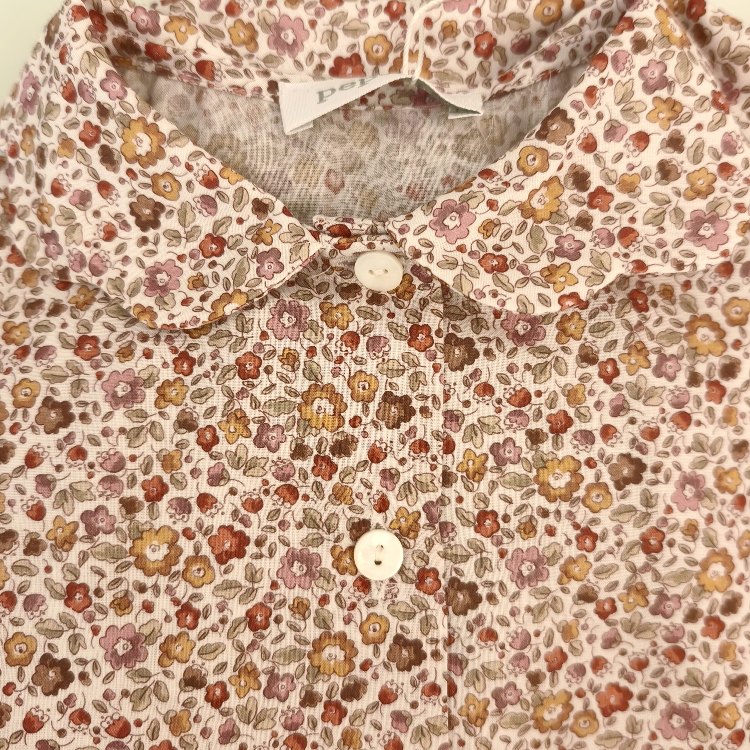 Camicia manica lunga a fiorellini-B