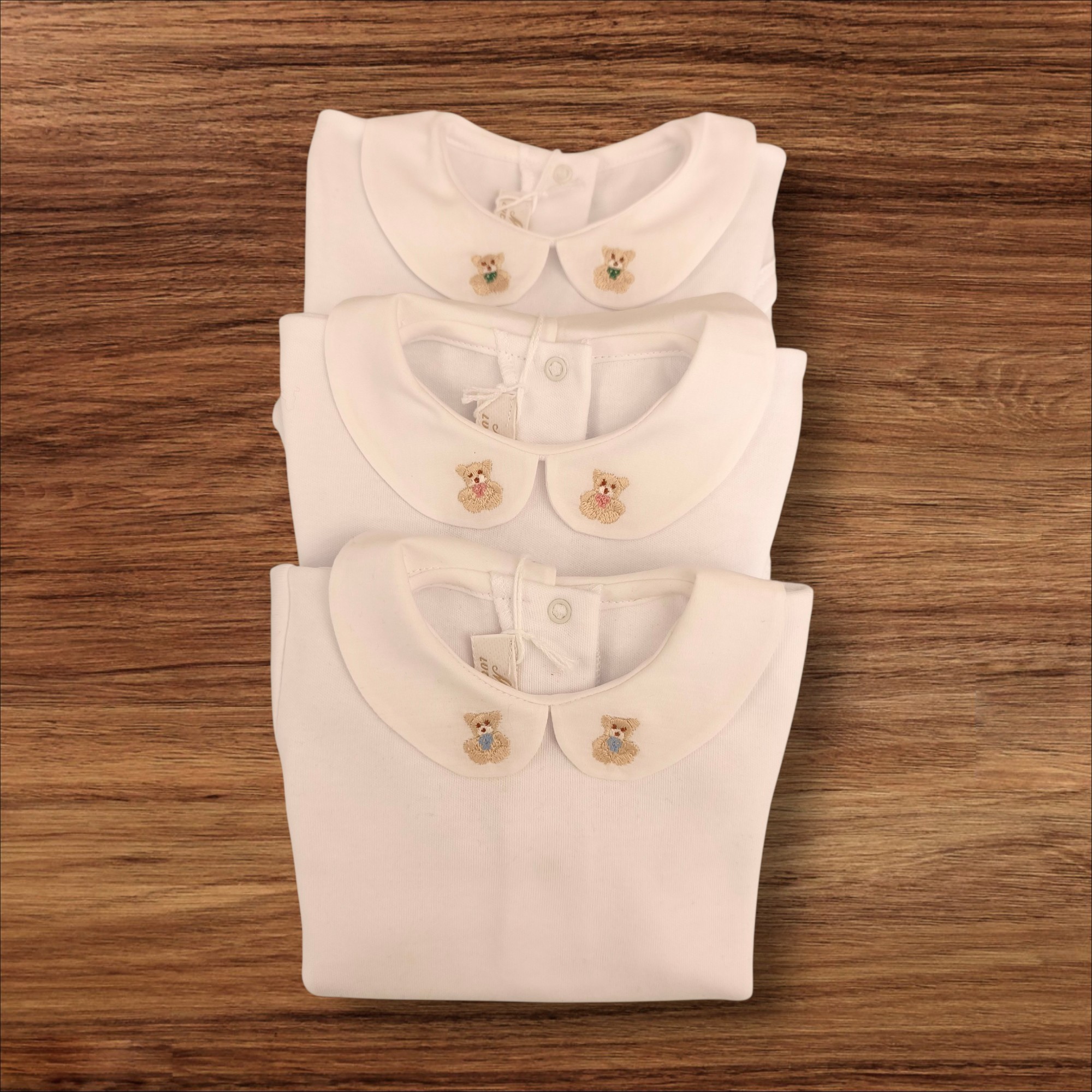 Body manica lunga con ricamo orsetto